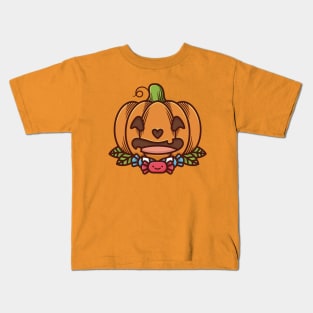 Cute Halloween Pumpkin Kids T-Shirt